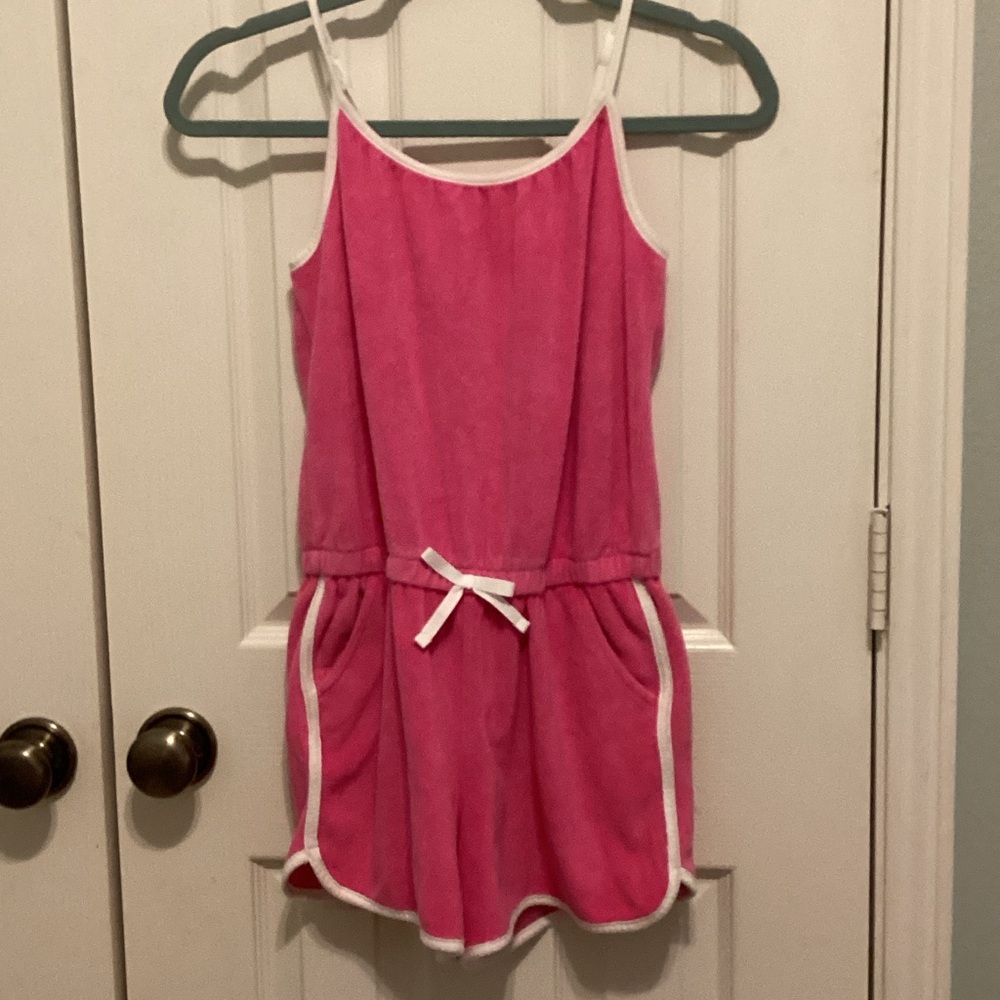 Cat & Jack Pink Romper with White Accents